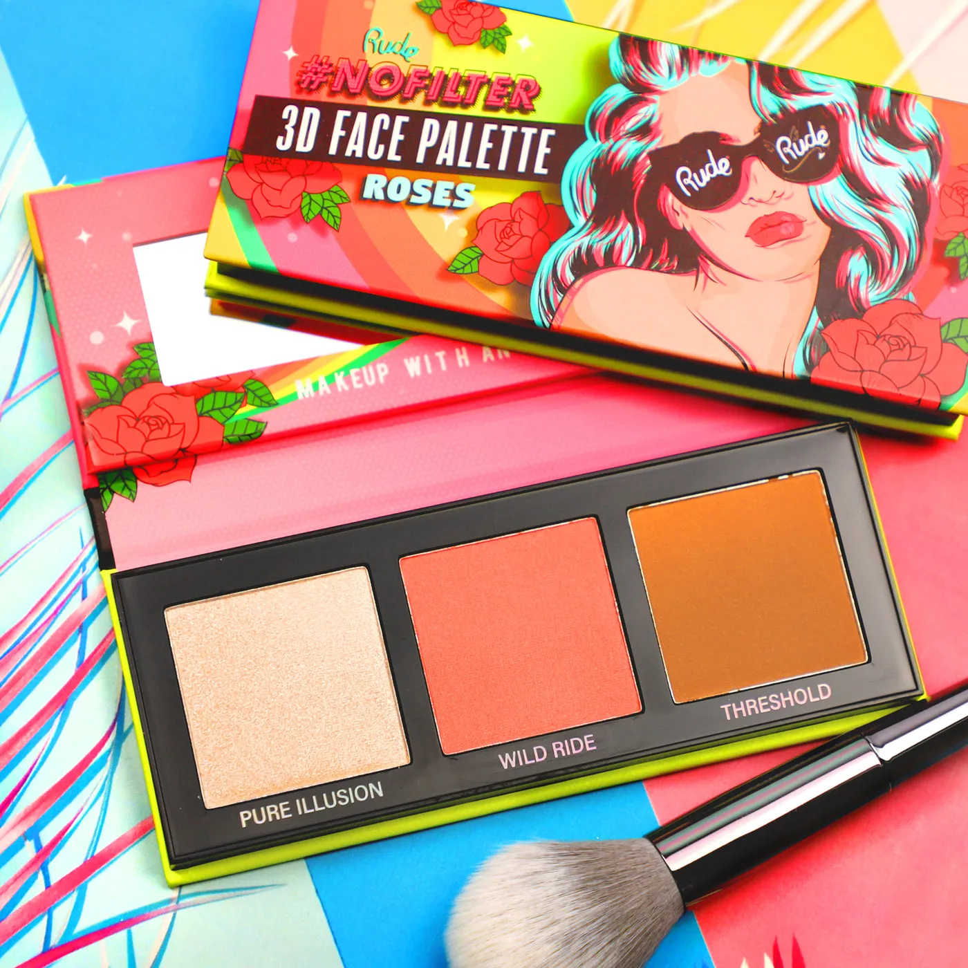Rude NoFilter 3D Face Palette